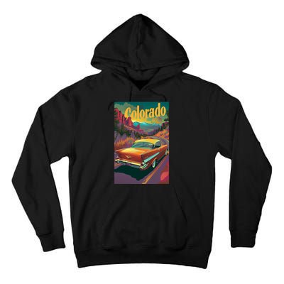 Vintage Colorado Travel Poster Tall Hoodie