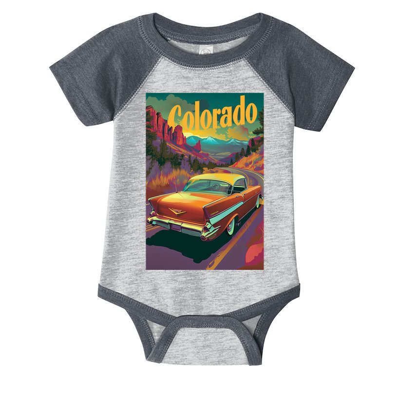 Vintage Colorado Travel Poster Infant Baby Jersey Bodysuit