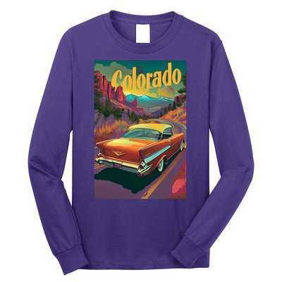 Vintage Colorado Travel Poster Long Sleeve Shirt
