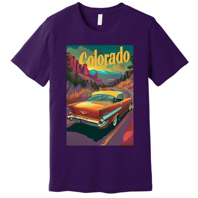 Vintage Colorado Travel Poster Premium T-Shirt