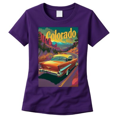 Vintage Colorado Travel Poster Womens T-Shirt