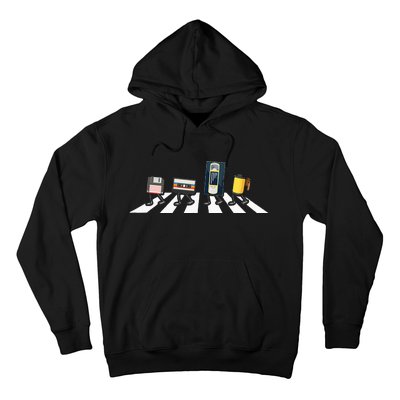 Vhs Cassette Tape Floppy Disc Funny Retro Vintage Fans Hoodie