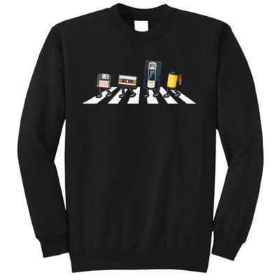 Vhs Cassette Tape Floppy Disc Funny Retro Vintage Fans Sweatshirt