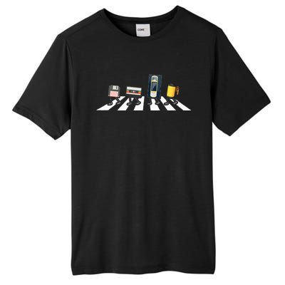 Vhs Cassette Tape Floppy Disc Funny Retro Vintage Fans Tall Fusion ChromaSoft Performance T-Shirt