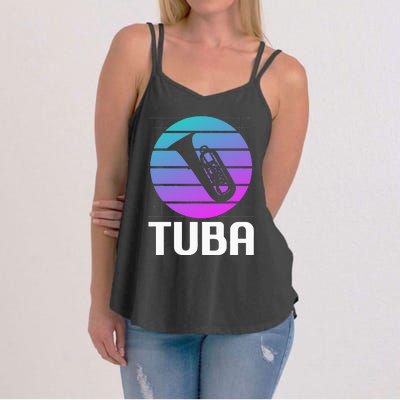 Vintage Classic Tuba Player Instrument Women's Strappy Tank