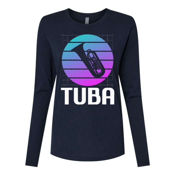 Vintage Classic Tuba Player Instrument Womens Cotton Relaxed Long Sleeve T-Shirt