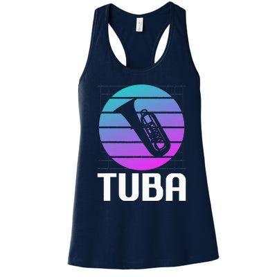 Vintage Classic Tuba Player Instrument Women's Racerback Tank