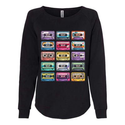 Vintage Cassette Tapes Collection 80S 90S Music Mixtape Womens California Wash Sweatshirt