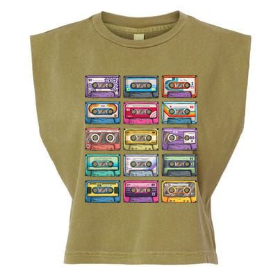 Vintage Cassette Tapes Collection 80S 90S Music Mixtape Garment-Dyed Women's Muscle Tee