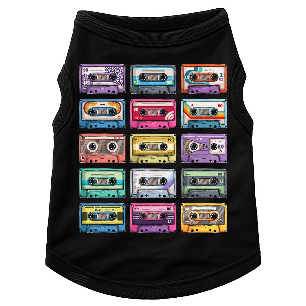 Vintage Cassette Tapes Collection 80s 90s Music Mixtape Doggie Tank