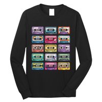 Vintage Cassette Tapes Collection 80s 90s Music Mixtape Long Sleeve Shirt