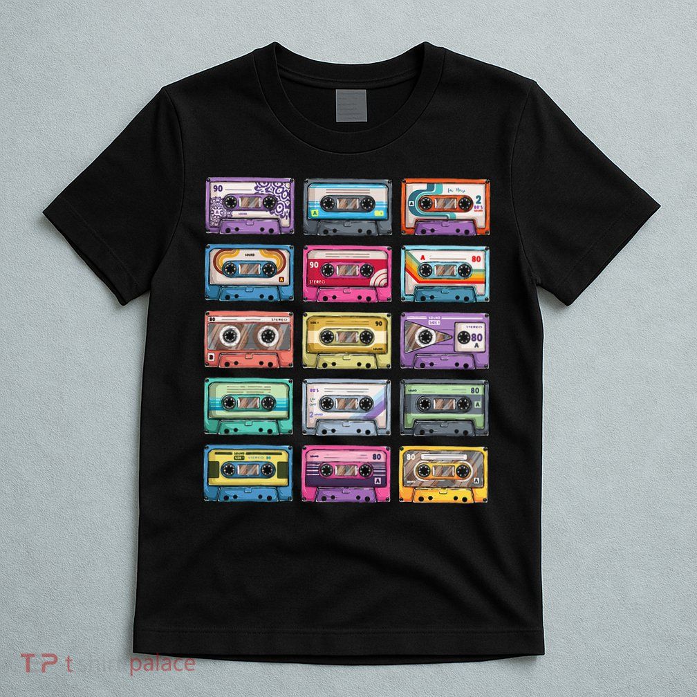Vintage Cassette Tapes Collection 80s 90s Music Mixtape T-Shirt