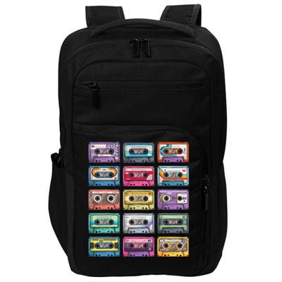 Vintage Cassette Tapes Collection 80s 90s Music Mixtape Impact Tech Backpack