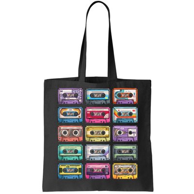 Vintage Cassette Tapes Collection 80s 90s Music Mixtape Tote Bag