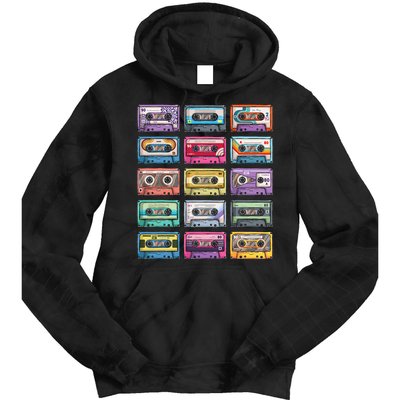 Vintage Cassette Tapes Collection 80s 90s Music Mixtape Tie Dye Hoodie