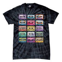 Vintage Cassette Tapes Collection 80s 90s Music Mixtape Tie-Dye T-Shirt