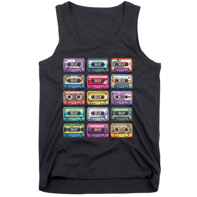 Vintage Cassette Tapes Collection 80s 90s Music Mixtape Tank Top