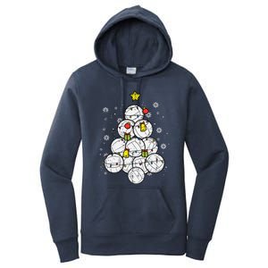 Volleyball Christmas Tree Xmas Sports Player Women's Pullover Hoodie