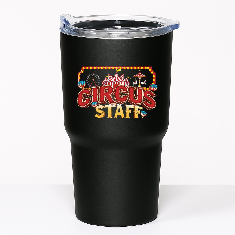 Vintage Circus Themed Birthday Party Event Circus Staff Tumbler