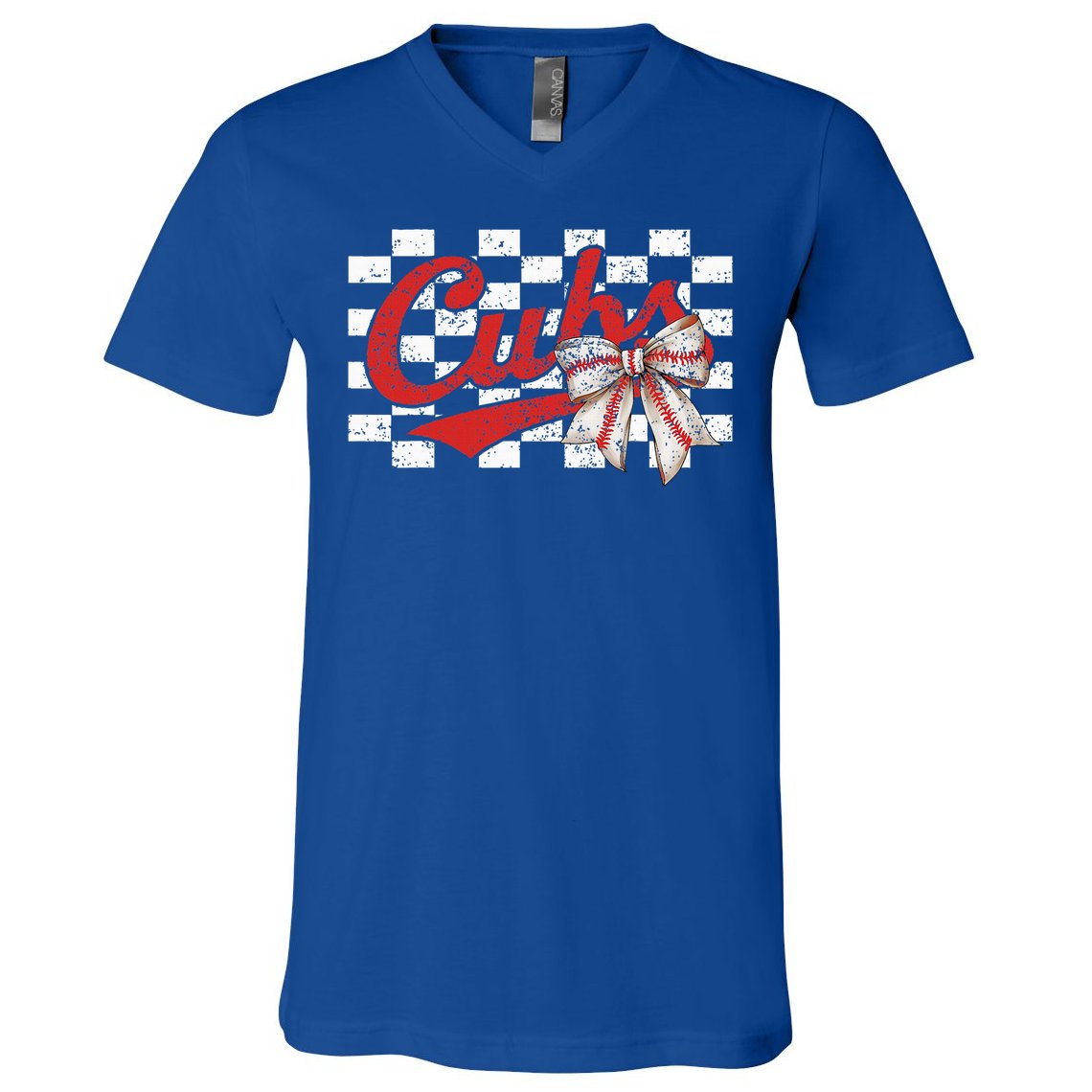 Vintage Cubs Throwback  V-Neck T-Shirt