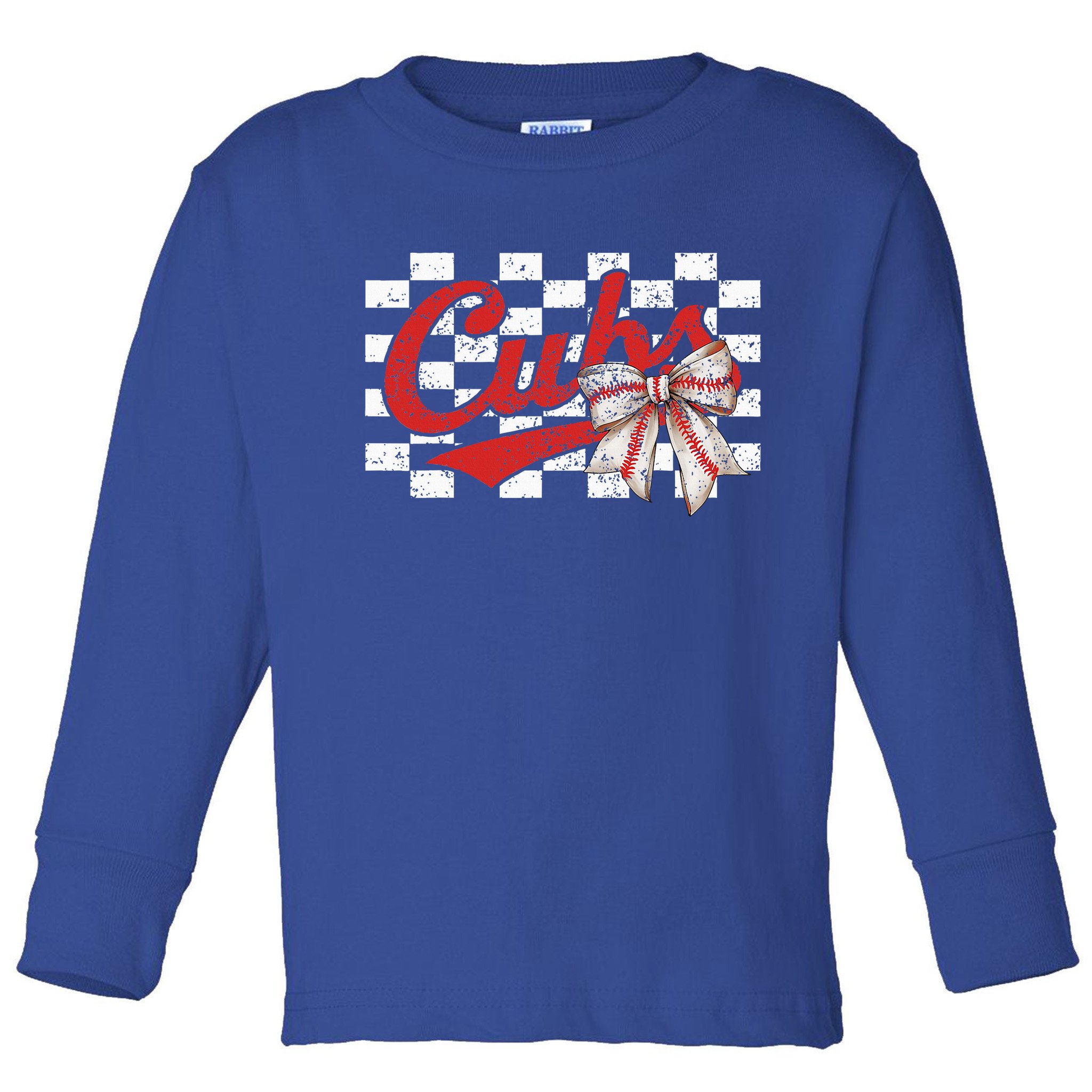 Vintage Cubs Throwback  Toddler Long Sleeve Shirt