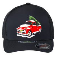 Vintage Christmas Tree Truck Funny Retro Xmas Gift Flexfit Unipanel Trucker Cap