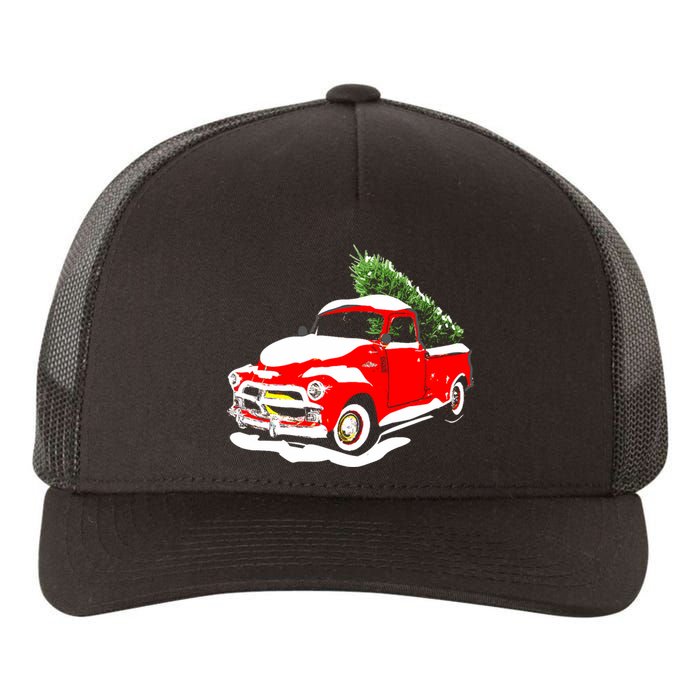 Vintage Christmas Tree Truck Funny Retro Xmas Gift Yupoong Adult 5-Panel Trucker Hat