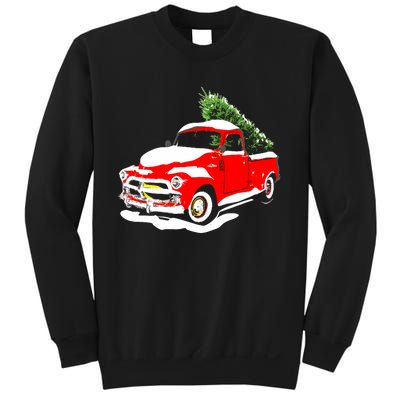 Vintage Christmas Tree Truck Funny Retro Xmas Gift Sweatshirt