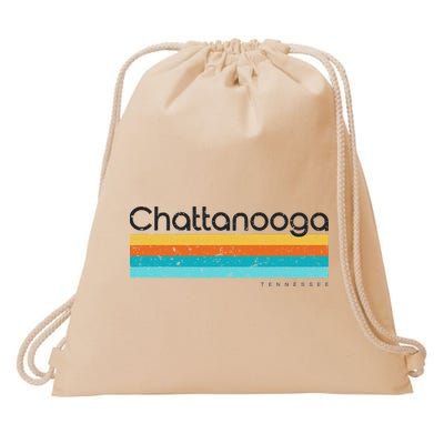Vintage Chattanooga Tn Tennessee Usa Retro Design Drawstring Bag