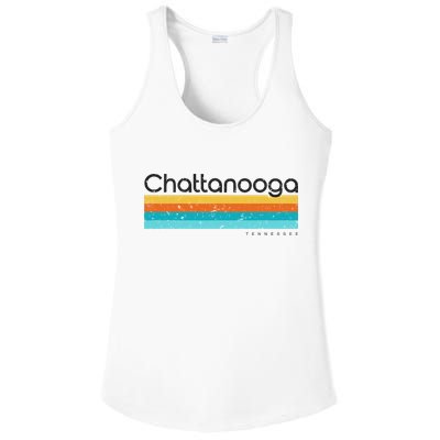 Vintage Chattanooga Tn Tennessee Usa Retro Design Ladies PosiCharge Competitor Racerback Tank