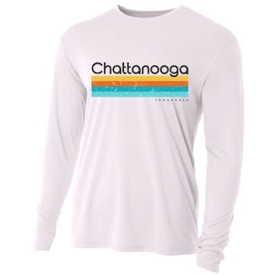 Vintage Chattanooga Tn Tennessee Usa Retro Design Cooling Performance Long Sleeve Crew