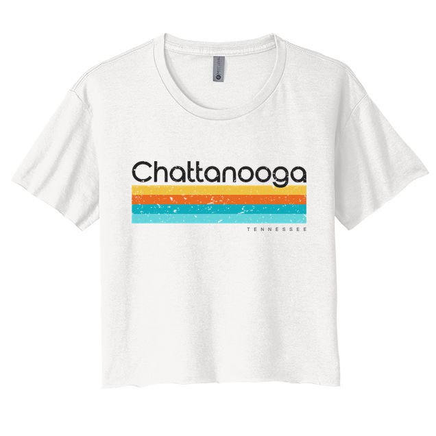Vintage Chattanooga Tn Tennessee Usa Retro Design Crop Top