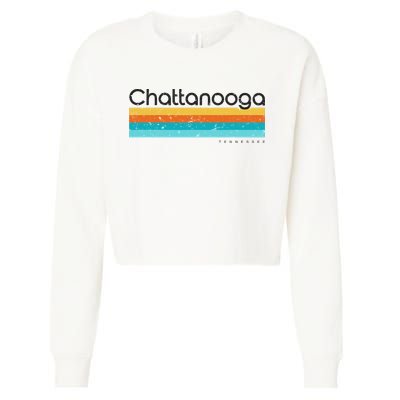 Vintage Chattanooga Tn Tennessee Usa Retro Design Cropped Pullover Crew