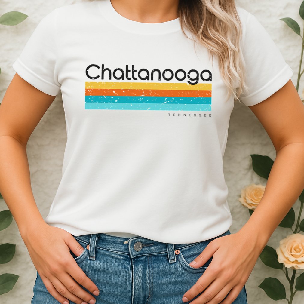 Vintage Chattanooga Tn Tennessee Usa Retro Design Womens T-Shirt