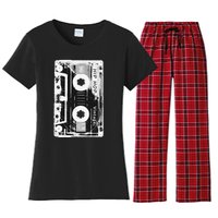 Vintage Cassette Tape Hip Hop Music 80s 90s Women's Flannel Pajama Set