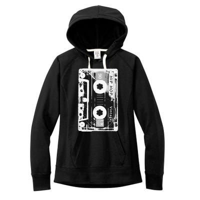 Vintage Cassette Tape Hip Hop Music 80s 90s Women's Fleece Hoodie