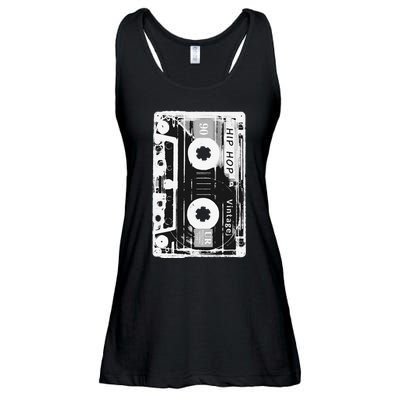 Vintage Cassette Tape Hip Hop Music 80s 90s Ladies Essential Flowy Tank