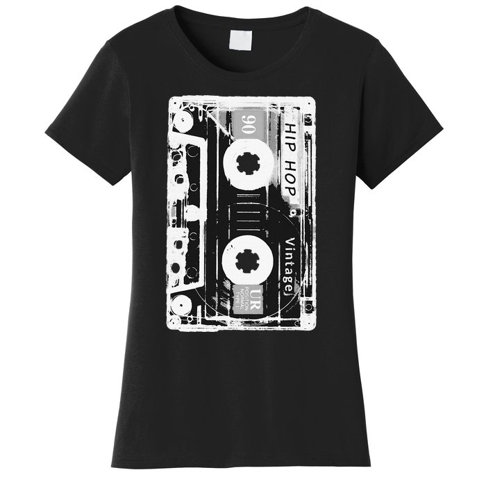 Vintage Cassette Tape Hip Hop Music 80s 90s Women's T-Shirt