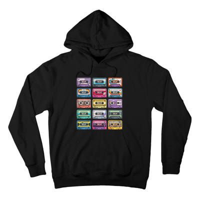 Vintage Cassette tapes Collection 80's 90's Music Mixtape Tall Hoodie