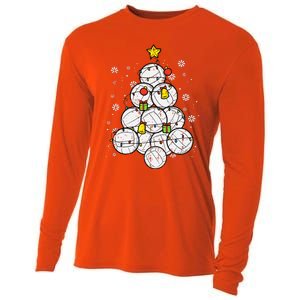 Volleyball Christmas Tree Ornament for Sports Enthusiasts Cooling Performance Long Sleeve Crew