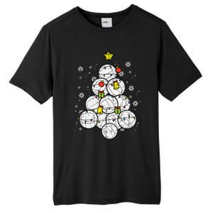 Volleyball Christmas Tree Ornament for Sports Enthusiasts Tall Fusion ChromaSoft Performance T-Shirt