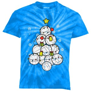 Volleyball Christmas Tree Ornament for Sports Enthusiasts Kids Tie-Dye T-Shirt