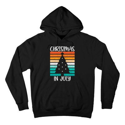 Vintage Christmas Tree Christmas In July Hoodie