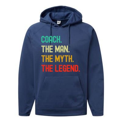 Vintage Coach The The Myth The Legend Gift Performance Fleece Hoodie