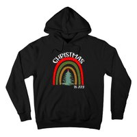 Vintage Christmas Tree Rainbow Christmas In July Hoodie