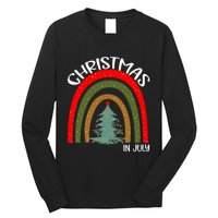 Vintage Christmas Tree Rainbow Christmas In July Long Sleeve Shirt