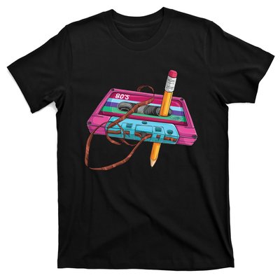 Vintage Cassette Tape Pencil 70S 80S 90S Music Mixtape T-Shirt