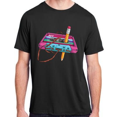 Vintage Cassette Tape Pencil 70S 80S 90S Music Mixtape Adult ChromaSoft Performance T-Shirt