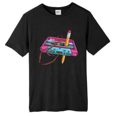 Vintage Cassette Tape Pencil 70S 80S 90S Music Mixtape Tall Fusion ChromaSoft Performance T-Shirt