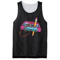 Vintage Cassette Tape Pencil 70S 80S 90S Music Mixtape Mesh Reversible Basketball Jersey Tank